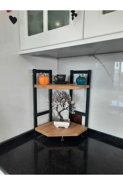 AKIS HOME Tezgah Üstü Köşe Raf İkili - 3