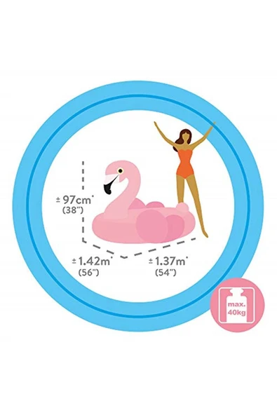 INTEX Flamingo Binici 142x137x97 Cm 57558 Kategori: Plaj Oyuncakları - 3