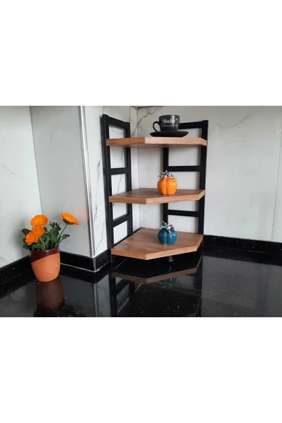 AKIS HOME Tezgah Üstü Köşe Raf Üçlü - 4