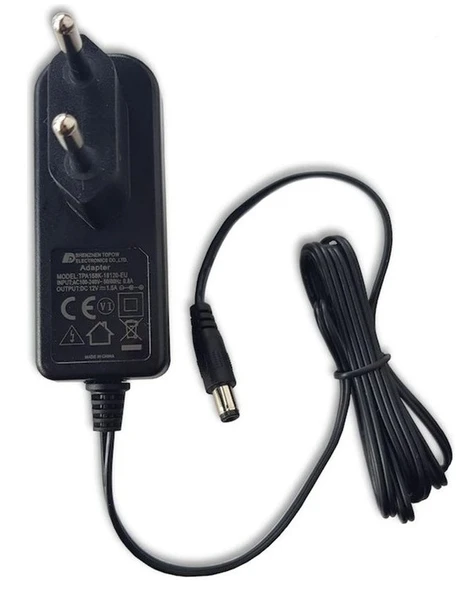 12V 2A Modem ve Arduino Uyumlu Plastik Kasa Priz Tipi Adaptör TPA158K-18120-EU