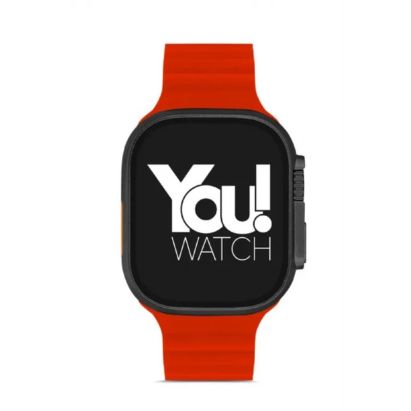 You Watch A8-A81PRO Black & Red Silicon Unisex Kol Saati - 2
