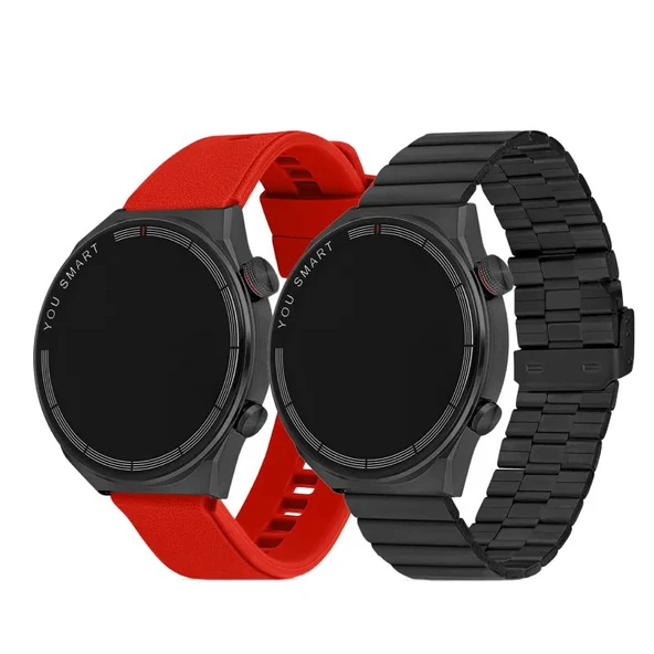 You Watch R13-AR134 Black Metal & Red Silicon Unisex Kol Saati