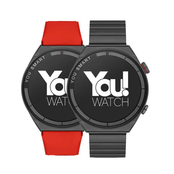 You Watch R13-AR134 Black Metal & Red Silicon Unisex Kol Saati - 2