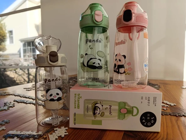 Shotay Child Çocuk Su Matarası Tritan Yeşil 550Ml - 4
