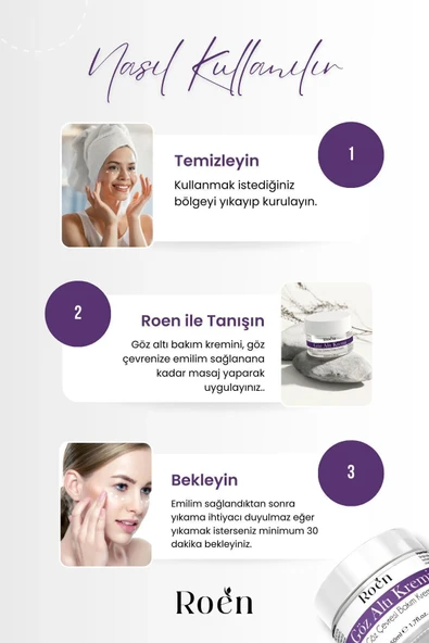 Göz Altı Morluk Kremi Kafein %5 Hyaluronic Acid %0,2 Koyu Halka, Şişlik ve Bakım Kremi 50ml - 3