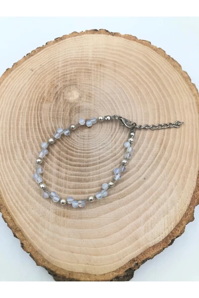 Tasarım Metal Opalite Doğaltaş Bileklik