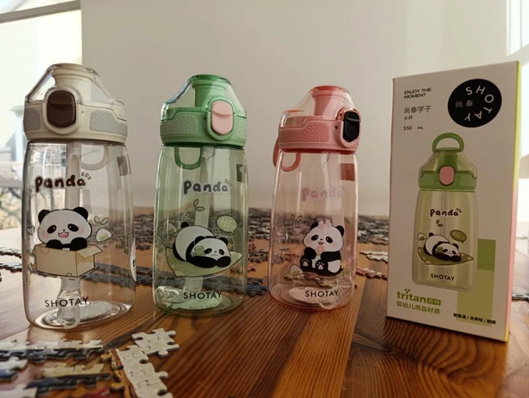 Shotay Child Çocuk Su Matarası Tritan Pembe 550Ml - 3