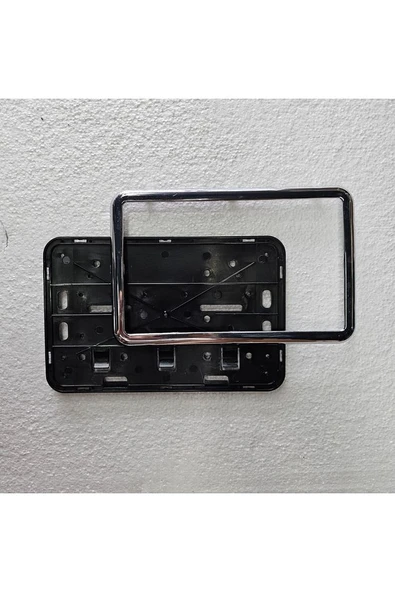 Kare Plakalık Motosiklet Uyumlu Krom Plastik 26x17cm - 3