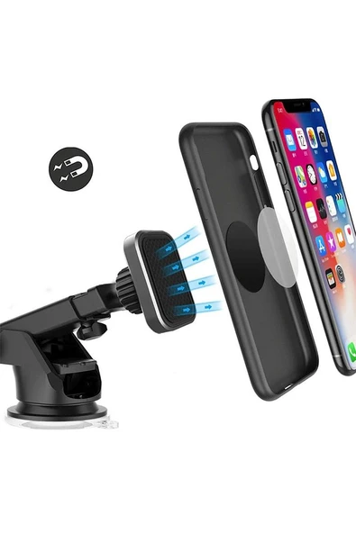 Universal Uzayabilen Manyetik Mıknatıslı Vakumlu Akrobat Araç Telefon Tutucu Jelli Araba Tutacağı - 5
