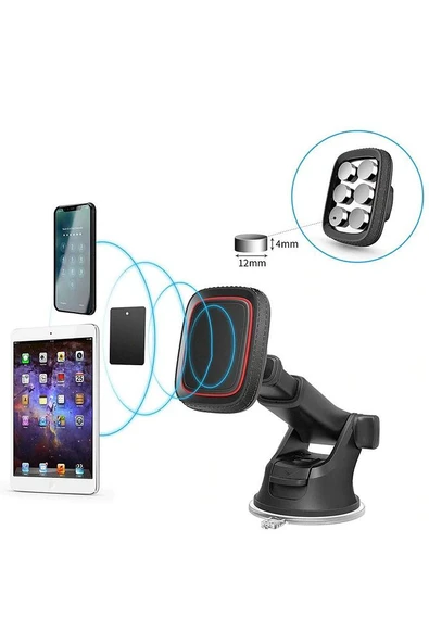 Universal Uzayabilen Manyetik Mıknatıslı Vakumlu Akrobat Araç Telefon Tutucu Jelli Araba Tutacağı - 3