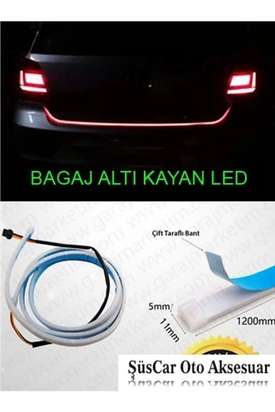 Bagaj Altı Kayar Kayan Led 7 Renkli Fonksiyonlu Su Geçirmez 120cm - 3