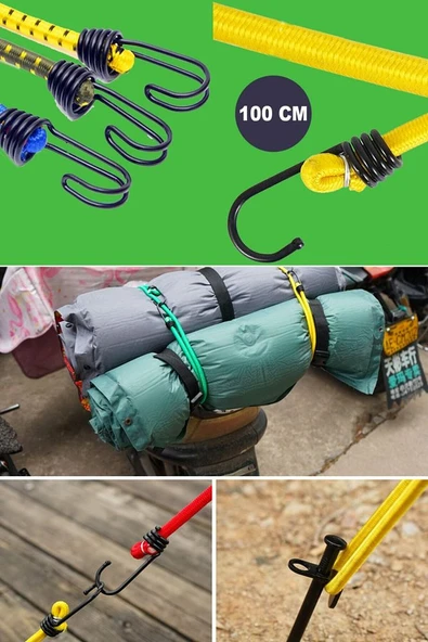 9 Adet Bagaj Gergi Lastiği Ahtapot Lastik Araç Oto Bisiklet Ahtapot Lastik 80CM - 5