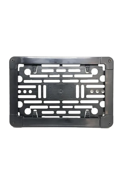 Çerçeveli Kare Plastik Plakalık  Motosiklet Uyumlu   Plaka Altlığı Vidalı 25x16cm - 2