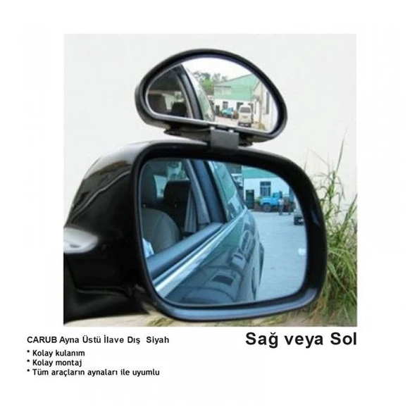 Ayna Üstü Ilave Dış Oval 14x7,5cm Siyah Büyük 2 Adet - 3