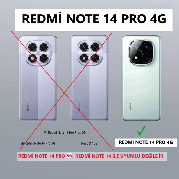 Xiaomi Redmi Note 14 Pro 4G Kılıf Şeffaf Silikon Hibrit Case Kapak - 2