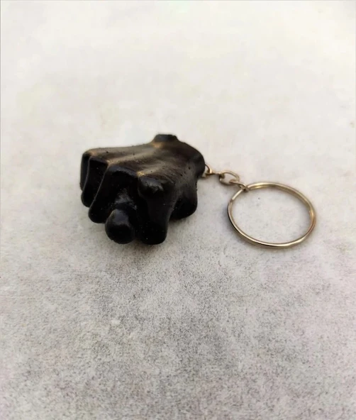 Siyah Renk Sevimli Muzip Anahtarlık Nah Anahtarlık - Resim 2