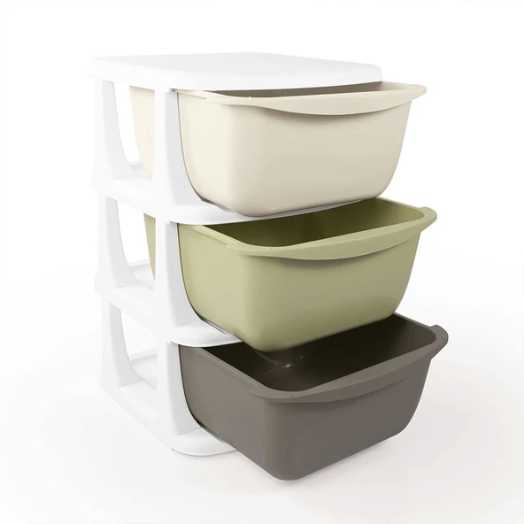 7130 3 Katlı 3 Çekmeceli Saklama Ünitesi -Dolu Oyuncak - 2