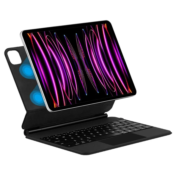 Cbtx iPad Uyumlu Pro 11 2020 / 2021 / 2022 Pu Deri Deri Stand Manyetik Folio Kılıfı İle Jiuyu Klavye