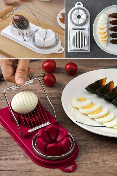 Çok Fonksiyonlu Eşit Yumurta ,Meyve Dilimleyici Kesici Aparat - 8