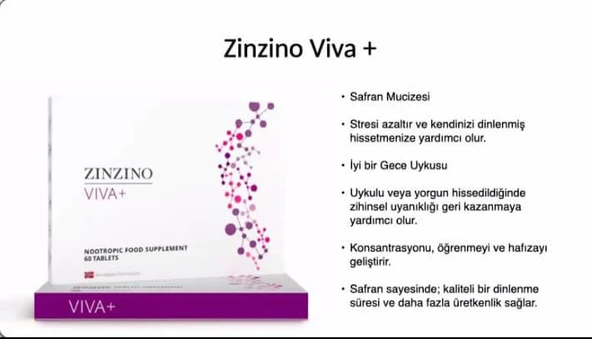 Zinzino Viva+ Doğal Noottropik Safran Gıda Takviyesi - 3