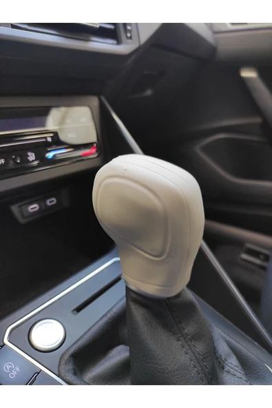 Silikon Volkswagen Dsg Otomatik Vites Topuzu Kılıfı Bej - 3