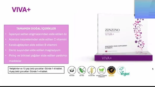 Zinzino Viva+ Doğal Noottropik Safran Gıda Takviyesi - 6