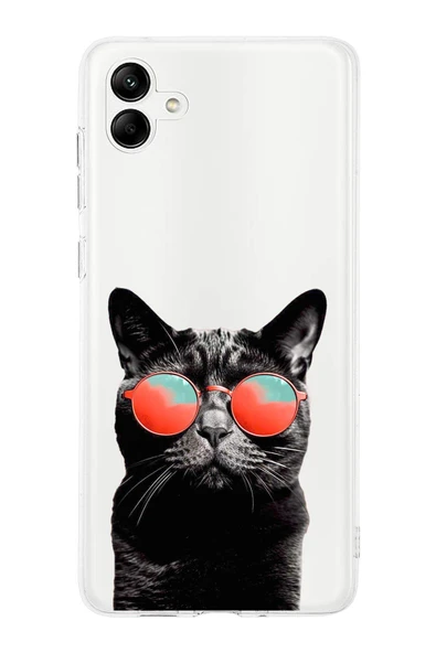 PrintiFy  Galaxy A26 ile Uyumlu 1mm Slim Fit Kedi 3 050d Baskılı ŞeffafKılıf