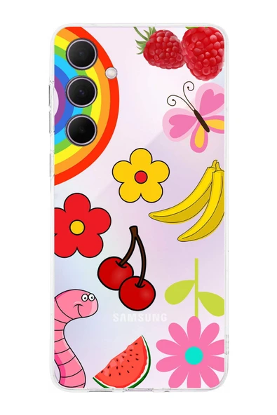 PrintiFy  Galaxy A56 ile Uyumlu Water Color 5  Kamera Korumalı Şeffaf  Kılıf ürün görseli 1