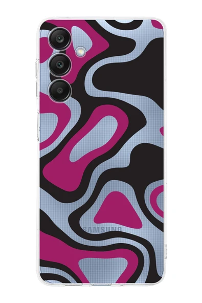 PrintiFy  Samsung Galaxy A26 ile Uyumlu Kamera Korumalı Renkli Desen Tasarımlı Şeffaf Silikon Kılıf