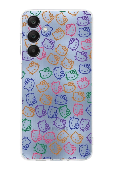 PrintiFy  Samsung Galaxy A26 ile Uyumlu Kamera Korumalı Hello Kitty Tasarımlı Şeffaf Silikon Kılıf ürün görseli 1