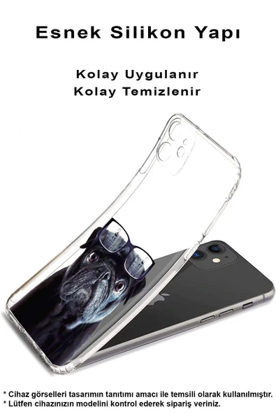 PrintiFy  Samsung Galaxy A36 ile Uyumlu Köpek 3 Kamera Korumalı Şeffaf Kılıf - Resim 3