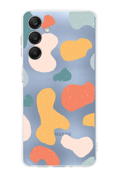 PrintiFy  Samsung Galaxy A26 ile Uyumlu Kamera Korumalı Grunge Tasarımlı Şeffaf Kılıf ürün görseli 1