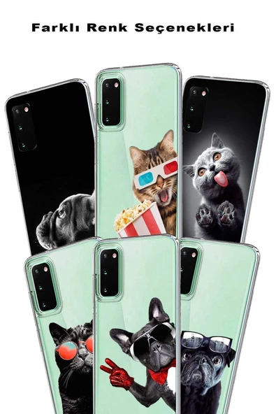 PrintiFy  Galaxy A26 ile Uyumlu 1mm Slim Fit Kedi 3 050d Baskılı ŞeffafKılıf - Resim 4