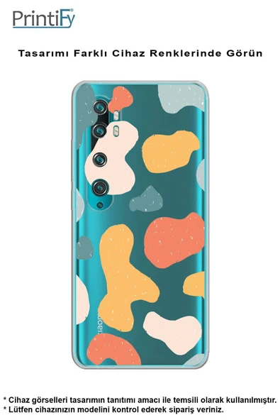 PrintiFy  Galaxy A36 ile Uyumlu Kamera Korumalı Geometrik Şekiller Tasarımlı Şeffaf Kılıf - Resim 5