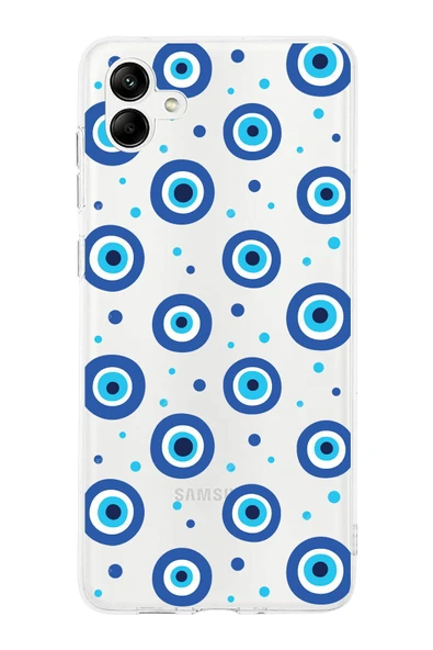 PrintiFy  Samsung Galaxy  A16 ile Uyumlu 1mm Slim Fit Nazar Boncuğu 1 Baskılı Şeffaf  Kılıf ürün görseli 1