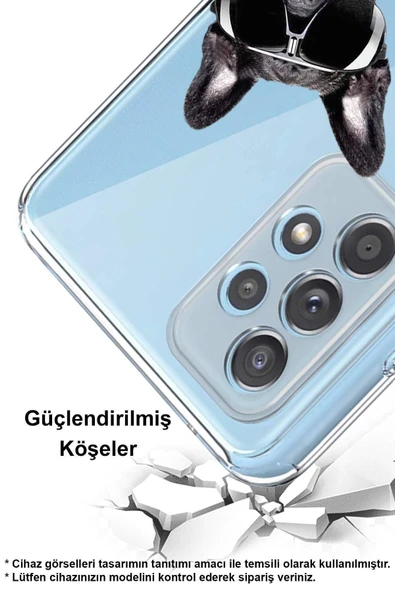 PrintiFy  Galaxy A56 ile Uyumlu Köpek 2 Kamera Korumalı Şeffaf Kılıf - Resim 2