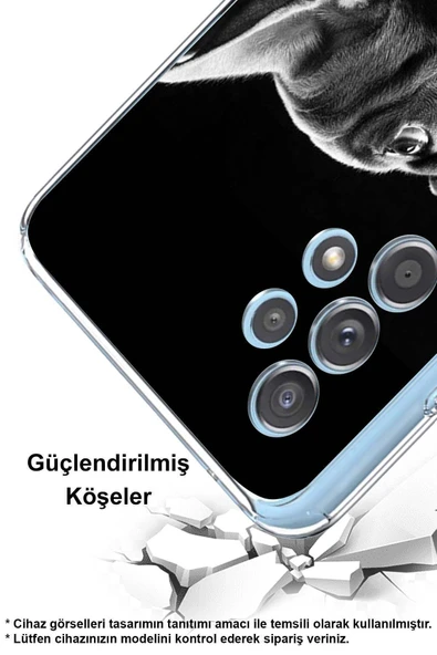 PrintiFy  Samsung Galaxy A26 ile Uyumlu Köpek 1 Kamera Korumalı Şeffaf Kılıf - Resim 2