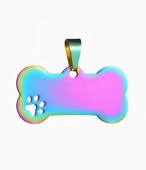 Kişiye Özel Kemik Model Patili Çelik Kedi Köpek Künyesi - 8