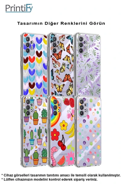 PrintiFy  Galaxy A36 ile Uyumlu Water Color 2  Kamera Korumalı Şeffaf  Kılıf - 5