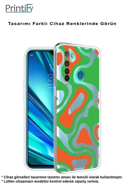 PrintiFy  Samsung Galaxy A26 ile Uyumlu Kamera Korumalı Renkli Desen Tasarımlı Şeffaf Silikon Kılıf - Resim 4