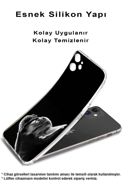 PrintiFy  Honor 8C ile Uyumlu Köpek 1 Kamera Korumalı Şeffaf Kılıf - Resim 3