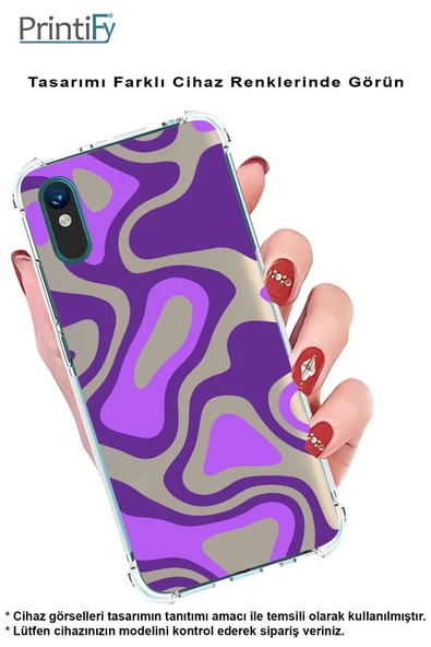 PrintiFy  Samsung Galaxy A26 ile Uyumlu Kamera Korumalı Renkli Desen Tasarımlı Şeffaf Silikon Kılıf - 5