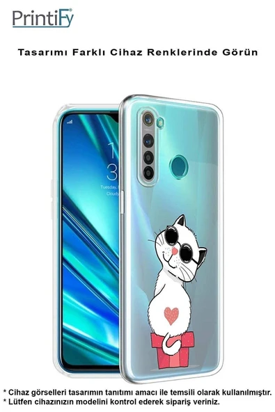 PrintiFy  Samsung Galaxy A36 ile Uyumlu Kamera Korumalı Coolcat Tasarımlı Şeffaf  Silikon Kılıf - Resim 3