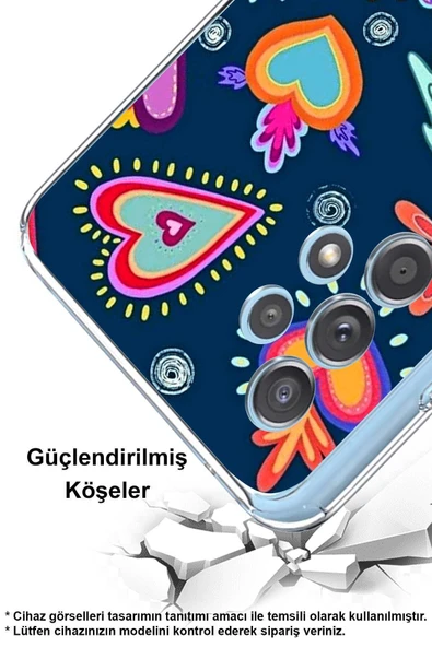 PrintiFy  Samsung Galaxy A26 ile Uyumlu Retro Color 3Kamera Korumalı ŞeffafKılıf - Resim 2