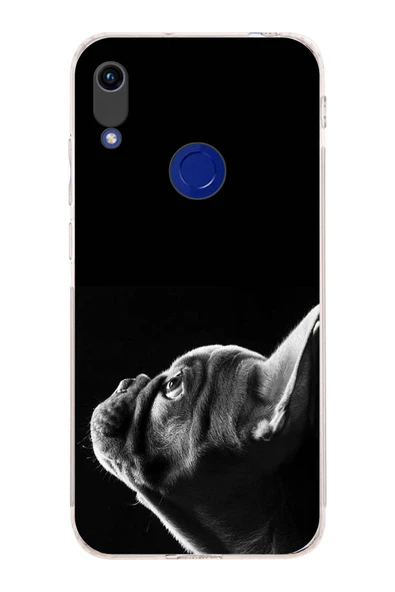 PrintiFy  Honor 8A ile Uyumlu Köpek 1 Kamera Korumalı Şeffaf Kılıf