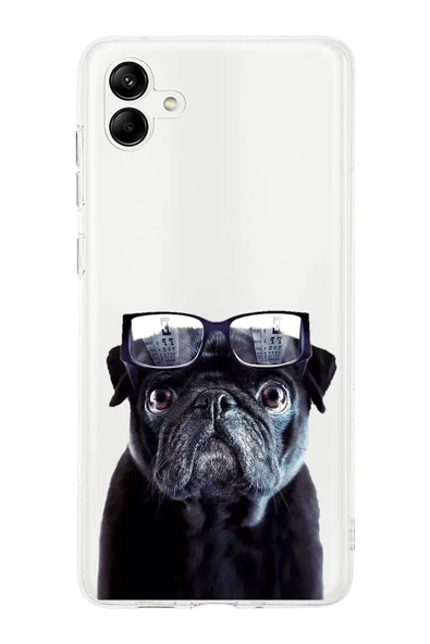 PrintiFy  Samsung Galaxy  A16 ile Uyumlu 1mm Slim Fit Köpek 3 050f Baskılı Şeffaf  Kılıf