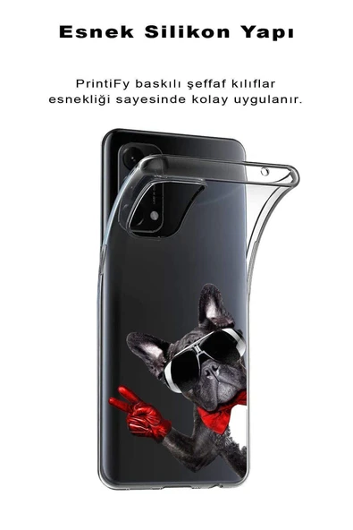 PrintiFy  Samsung Galaxy  A16 ile Uyumlu 1mm Slim Fit Köpek 2 050e Baskılı Şeffaf  Kılıf - Resim 2