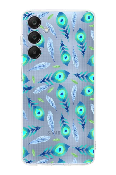 PrintiFy  Samsung Galaxy A26 ile Uyumlu Nazar Boncuğu 3 Baskılı Kamera Korumalı Şeffaf Silikon Kılıf