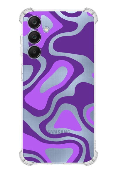 PrintiFy  Samsung Galaxy A26 ile Uyumlu Kamera Korumalı Renkli Desen Tasarımlı Şeffaf Silikon Kılıf