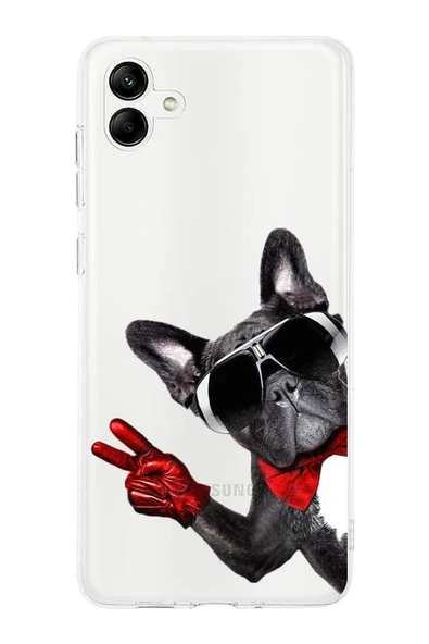 PrintiFy  Galaxy A36 ile Uyumlu 1mm Slim Fit Köpek 2 050e Baskılı Şeffaf  Kılıf